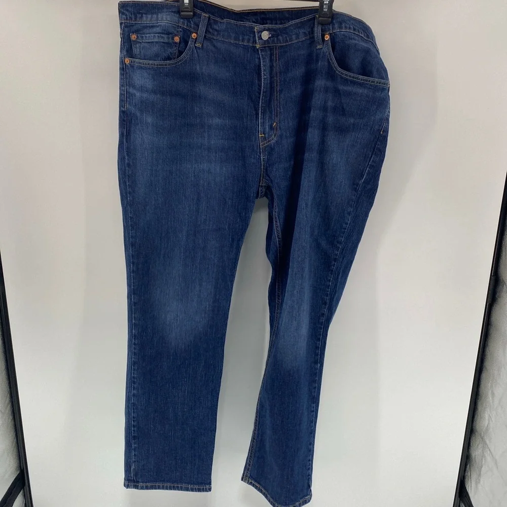 Levis 541 Jeans Athletic Taper Mens Tag 46x32 Fits‎ 48x30.5 Blue Stretch Rugged